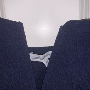 navy blue strapless dress